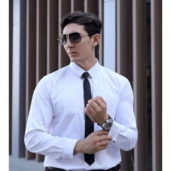 FEISEDY Retro Trendy Aviator Sunglasses Women Men Classic Vintage Square Sunglasses 70s Large Metal Shades B2321002 Gold FrameGradient Gray Lens