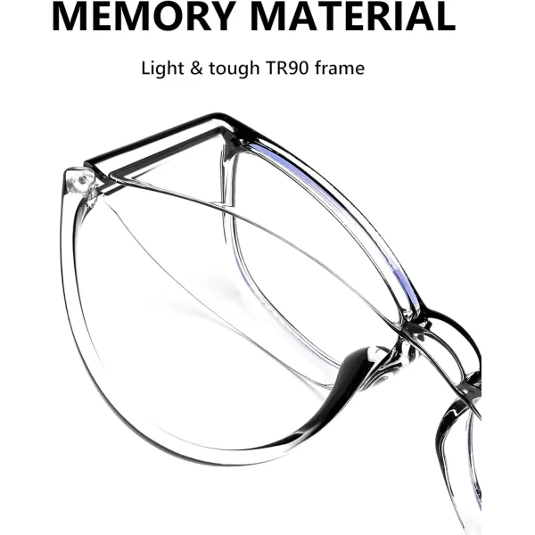 FEISEDY Safety Glasses Anti Fog Goggles Protective Eyewear Blue Light Blocking Clear Glasses for Women Men B9104Black