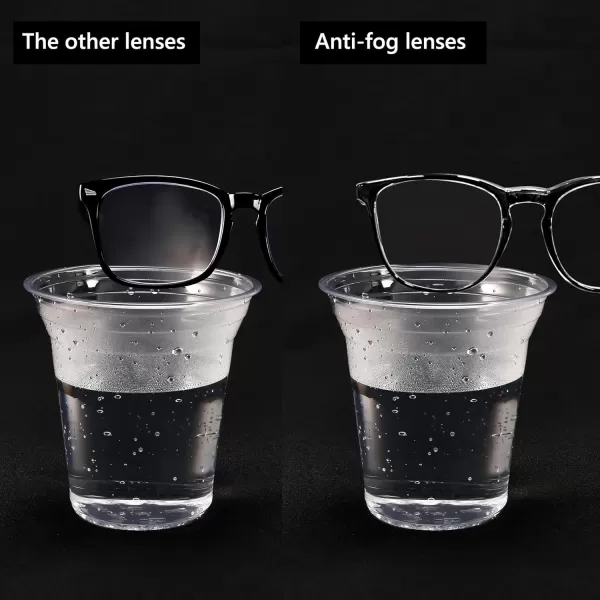 FEISEDY Safety Glasses Anti Fog Goggles Protective Eyewear Blue Light Blocking Clear Glasses for Women Men B9104Black