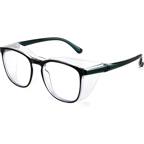 FEISEDY Safety Glasses Anti Fog Goggles Protective Eyewear Blue Light Blocking Clear Glasses for Women Men B9104Blue