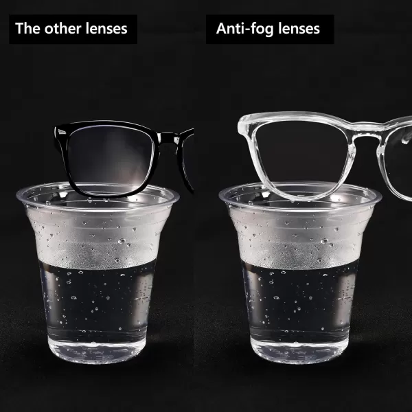 FEISEDY Safety Glasses Anti Fog Goggles Protective Eyewear Blue Light Blocking Clear Glasses for Women Men B9104Clear