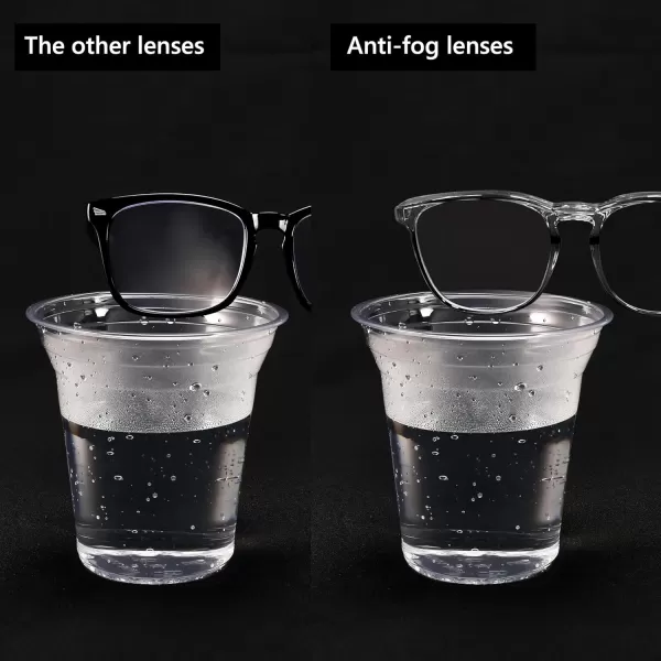FEISEDY Safety Glasses Anti Fog Goggles Protective Eyewear Blue Light Blocking Clear Glasses for Women Men B9104Grey