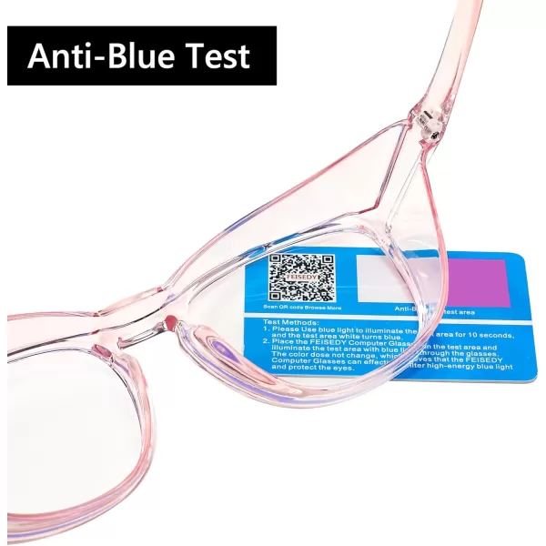 FEISEDY Safety Glasses Anti Fog Goggles Protective Eyewear Blue Light Blocking Clear Glasses for Women Men B9104Pink