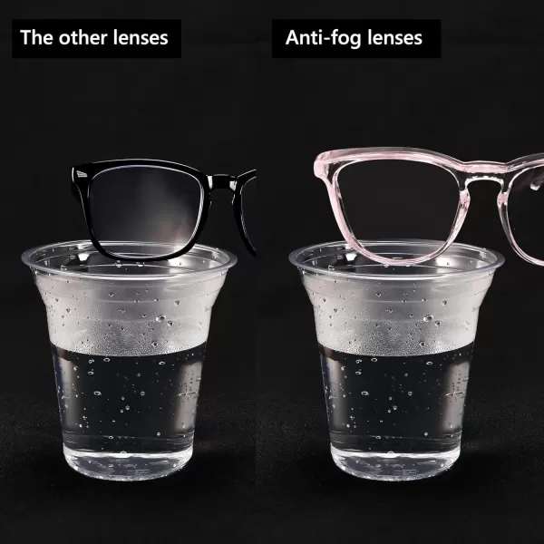 FEISEDY Safety Glasses Anti Fog Goggles Protective Eyewear Blue Light Blocking Clear Glasses for Women Men B9104Pink