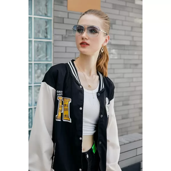 FEISEDY Sunglasses Fashion Square Pilot Sunglasses Vintage Metal Gradient Glasses for Men and Women B4104Sliver FrameGradient Blue Lens