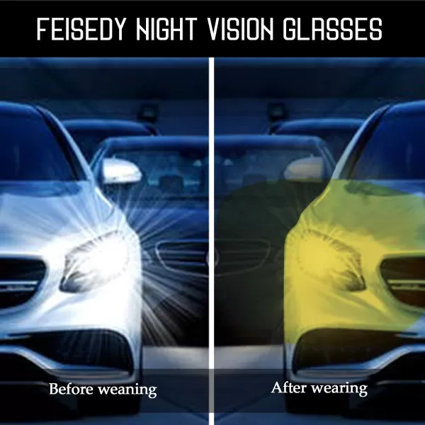 FEISEDY Women Yellow Sunglasses Wrap Around Anti Glare Driving Night Glasses B2547Browntransparent
