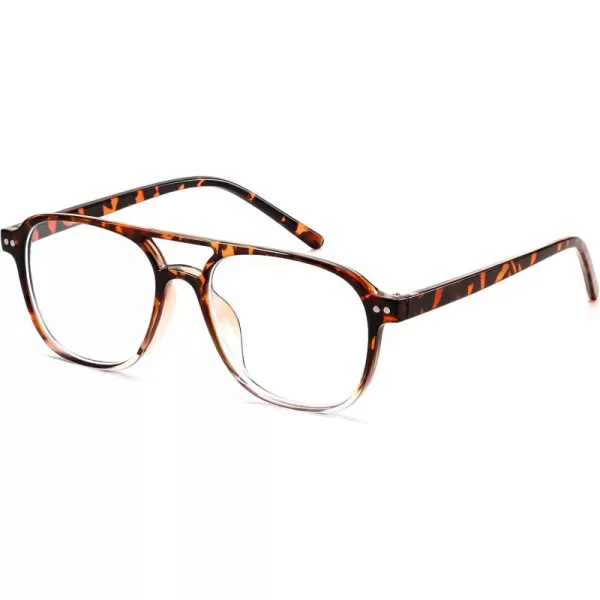 FEISEDY Blue Light Blocking Glasses Women Men Square Computer Lightweight Pilot Glasses Anti Eyestrain ampamp UV Glare B0141Leopard Grey