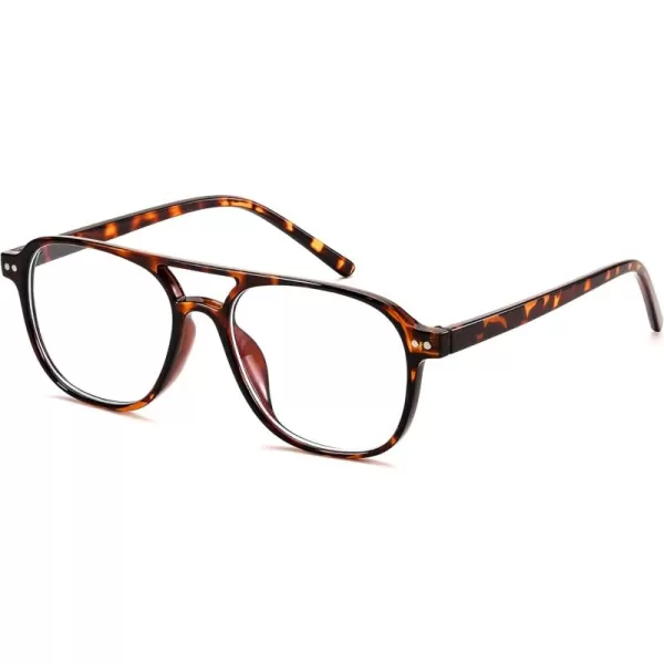 FEISEDY Blue Light Blocking Glasses Women Men Square Computer Lightweight Pilot Glasses Anti Eyestrain ampamp UV Glare B0141Tortoise
