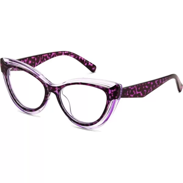 FEISEDY Blue Light Blocking Glasses Women Vintage Cat Eye Frame Anti Fatigue B0169Purple Tortoise