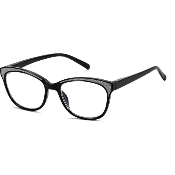 FEISEDY Cat Eye Reading Glasses Women Vintage Blue Light Blocking Reader Spring Hinge Readers B0136Black
