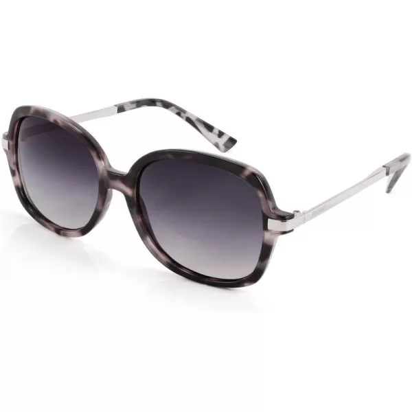 FEISEDY Classic Womens Elegant Polarized Sunglasses Ladies Wide Square Sunglasses Shades B2683Grey MarblingGradient Grey