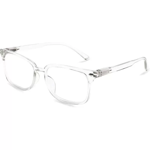 FEISEDY Progressive Multifocal Reading Glasses Blue Light blocking Reader Glasses TR90 Frame Women Men B2497Clear
