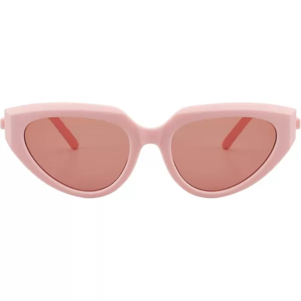 FEISEDY Retro Narrow Cat Eye Sunglasses for Women Vintage Clout Goggles Plastic Frame Cateye Sunglasses B9074Pink
