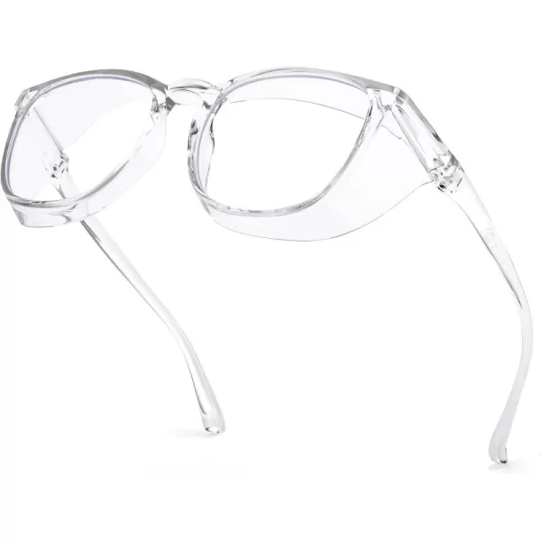 FEISEDY Safety Glasses Anti Fog Goggles Protective Eyewear Blue Light Blocking Clear Glasses for Women Men B9104Clear