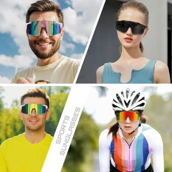 FEISEDY Cycling Glasses Sports Sunglasses for Men Women Youth Kids Baseball Softball Running Sunglasses B0223Black Frame Grey Lens