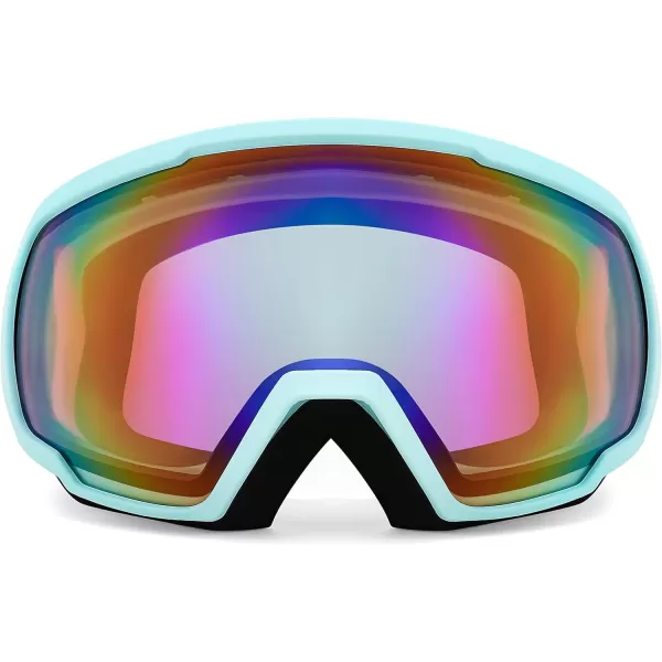 FEISEDY Goggles OTG  Over Glasses MotorcycleSkiSnowmobile Goggles for Men Women ampamp Youth  100 UV Protection B2960Revogreen Vlt 43