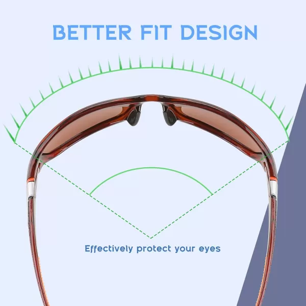 FEISEDY Classic Men Polarized Sports Sunglasses Night Driving Yellow Lenses Cycling Fishing Driving Glasses B2674Brown