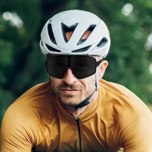 FEISEDY Polarized Sports Sunglasses for Men Women Youth Cycling Glasses Baseball Softball Sunglasses B2368Black Frame Grey Lens
