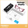 imageFEISEDY Fashion Cat Eye Blue Light Blocking Glasses for Women Fake Retro Eyeglasses Oversized Stylish Eyewear Frame B0240Burgundy