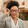 imageFEISEDY Fashion Cat Eye Blue Light Blocking Glasses for Women Fake Retro Eyeglasses Oversized Stylish Eyewear Frame B0240Burgundy