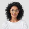 imageFEISEDY Fashion Cat Eye Blue Light Blocking Glasses for Women Fake Retro Eyeglasses Oversized Stylish Eyewear Frame B0240Iridescent