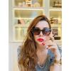 imageFEISEDY Retro 90s Square Sunglasses for Women Men Trendy Chunky Rectangle Sunglasses UV400 Protection B2385004 Leopard  Gradient Tea Lens