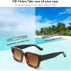 imageFEISEDY Retro 90s Square Sunglasses for Women Men Trendy Chunky Rectangle Sunglasses UV400 Protection B2385005 Black  Leopard  Gradient Tea Lens