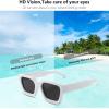 imageFEISEDY Retro 90s Square Sunglasses for Women Men Trendy Chunky Rectangle Sunglasses UV400 Protection B2385006 White  Grey Lens