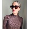 imageFEISEDY Retro 90s Square Sunglasses for Women Men Trendy Chunky Rectangle Sunglasses UV400 Protection B2385007 Brown  Gradient Tea Lens