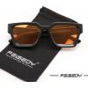 imageFEISEDY Retro 90s Square Sunglasses for Women Men Trendy Chunky Rectangle Sunglasses UV400 Protection B2385013 Black  Yellow Lens