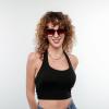 imageFEISEDY Retro 90s Square Sunglasses for Women Men Trendy Chunky Rectangle Sunglasses UV400 Protection B2385015 Light Brown  Gradient Tea Lens
