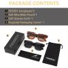 imageFEISEDY Retro 90s Square Sunglasses for Women Men Trendy Chunky Rectangle Sunglasses UV400 Protection B23852pcs  Balck  Leopard  Gradient Tea
