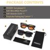 imageFEISEDY Retro 90s Square Sunglasses for Women Men Trendy Chunky Rectangle Sunglasses UV400 Protection B23852pcs  Balck  Yellow