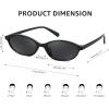 imageFEISEDY Retro Oval Cat Eye Sunglasses for Women 90s Narrow Lightweight Shades Y2k Trendy Sunnies B02572 Pack Blacktortoise