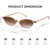 imageFEISEDY Retro Oval Cat Eye Sunglasses for Women 90s Narrow Lightweight Shades Y2k Trendy Sunnies B0257ChampagneGradient Tea