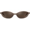 imageFEISEDY Retro Oval Cat Eye Sunglasses for Women 90s Narrow Lightweight Shades Y2k Trendy Sunnies B0257KhakiBrown