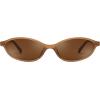 imageFEISEDY Retro Oval Cat Eye Sunglasses for Women 90s Narrow Lightweight Shades Y2k Trendy Sunnies B0257TeaTea