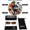 imageFEISEDY Retro Oval Cat Eye Sunglasses for Women 90s Narrow Lightweight Shades Y2k Trendy Sunnies B0257TortoiseGradient Brown