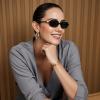 imageFEISEDY Retro Rectangular Sunglasses for Women Men 90s Small Vintage Fashion Square Sunnies B02822 Pack Blackblack