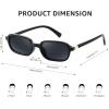 imageFEISEDY Retro Rectangular Sunglasses for Women Men 90s Small Vintage Fashion Square Sunnies B02822 Pack Blackblack