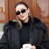 imageFEISEDY Retro Rectangular Sunglasses for Women Men 90s Small Vintage Fashion Square Sunnies B02822 Pack Blackblack