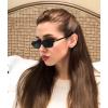 imageFEISEDY Retro Rectangular Sunglasses for Women Men 90s Small Vintage Fashion Square Sunnies B0282BlackBlack