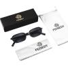 imageFEISEDY Retro Rectangular Sunglasses for Women Men 90s Small Vintage Fashion Square Sunnies B0282BlackBlack