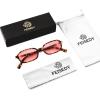imageFEISEDY Retro Rectangular Sunglasses for Women Men 90s Small Vintage Fashion Square Sunnies B0282TortoisePink