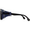 imageFEISEDY Retro Round Steampunk Sunglasses Women Men Vintage Eyewear Light Plastic Frame with Leatherwear B2532Blue