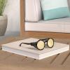 imageFEISEDY Retro Round Steampunk Sunglasses Women Men Vintage Eyewear Light Plastic Frame with Leatherwear B2532Yellow