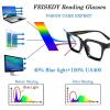 imageFEISEDY Retro Square Blue Light Blocking Reading Glasses Anti Glare Digital Eyestrain Reader B2479Black