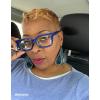 imageFEISEDY Retro Square Blue Light Blocking Reading Glasses Anti Glare Digital Eyestrain Reader B2479Blue