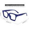 imageFEISEDY Retro Square Blue Light Blocking Reading Glasses Anti Glare Digital Eyestrain Reader B2479Blue