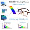 imageFEISEDY Retro Square Blue Light Blocking Reading Glasses Anti Glare Digital Eyestrain Reader B2479Leopard